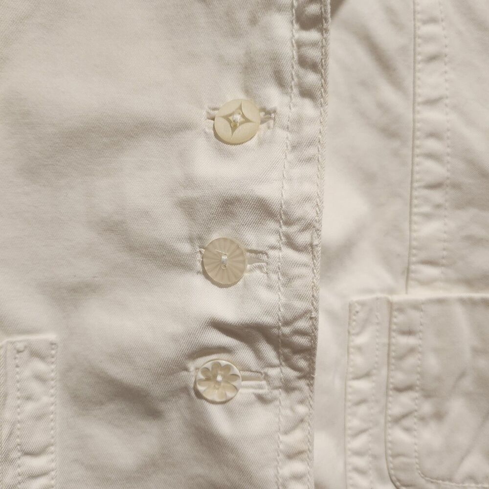 Johnny Was JWLA Floral Embroidered White 100% Cotton Jacket Size Large - Picture 11 of 15